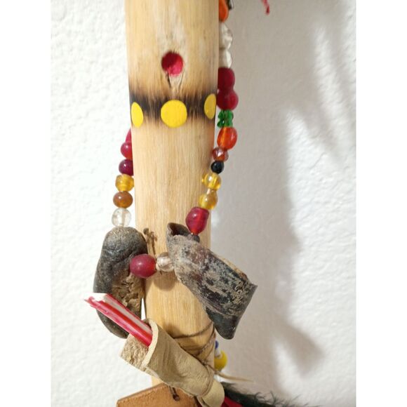 Native American Yokuts Footprint Central Valley California Walking Stick Cane - Picture 5 of 15